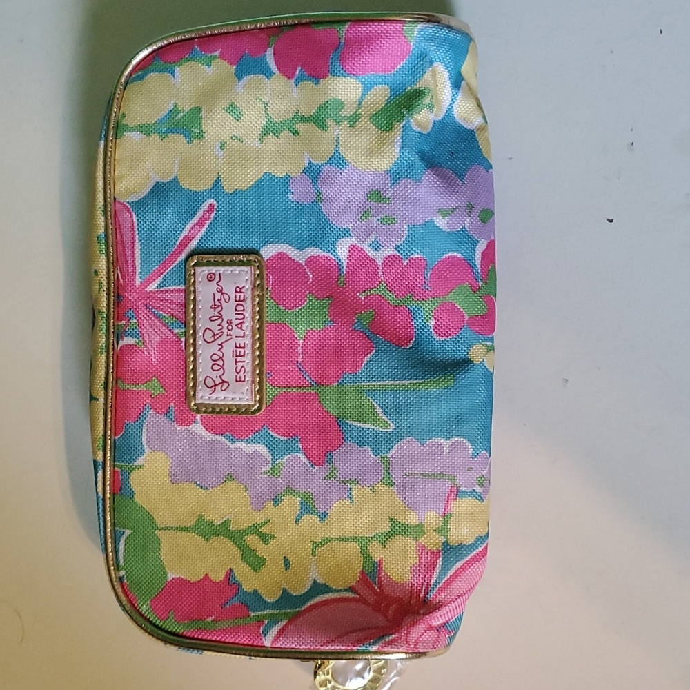 New Lilly Pulitzer women's pastel cosmetic bag